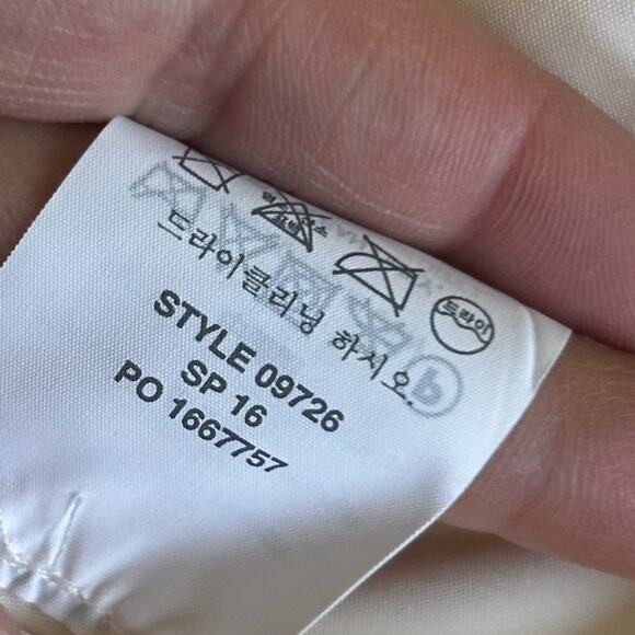 J.Crew Clara 100% Silk Vanilla Chiffon Bridesmaid Dress Size 0 - Picture 8 of 8